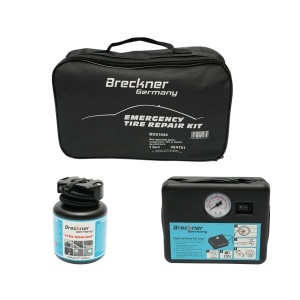 Kit reparatie pana anvelope cu compresor 12V si solutie etansare 450ml Breckner Germany, BK91044