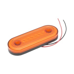Lampa gabarit laterala ovala LED NEON 12V-24V galbena 24 LED-uri 115x44x16mm Breckner Germany, BK00525 - Img 2