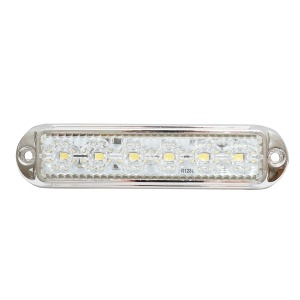Lampa laterala gabarit LED 12-24V, alb 4 functii 155x37mm, rama cromata, Cod: BK79691, Brand: BRECKNER GERMANY - Img 1