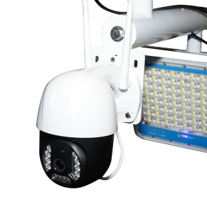 Lampa LED 300W cu panou solar 60W, baterie 14000mAh si camera supraveghere WIFI cu alarma , Cod: BK69682, Brand: BRECKNER GERMANY - Img 5