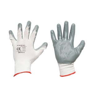 Manusi protectie bumbac alb-gri marimea 10, Cod: BK90014, BRECKNER GERMANY - Img 1