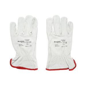 Manusi protectie din piele de capra albe Nr 10, Cod: BK78019, BRECKNER GERMANY - Img 2