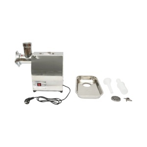 Masina de tocat carne electrica inox 850W, 220V, capacitate 150 kg/h, adaptor carnati, 2 site si 2 cutite incluse 380x210x415mm, DISGN80 - Img 2