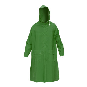 Pelerina cu gluga impermeabila L poliester si PVC cu fante de aerisire, 2 buzunare si fermoar verde, Cod: BK77409, Breckner Germany