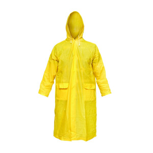 Pelerina cu gluga impermeabila M din PVC, 2 buzunare, inchidere cu capse, galben, Cod: BK77422, Breckner Germany