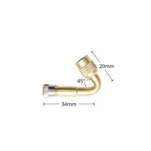 Prelungitor valva roata 45 grade, lungime 34mm, DISRW59