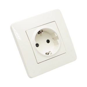 Priza schuko alba incastrata 220V, 16A, PC 80x80mm, DISRP50 - Img 3