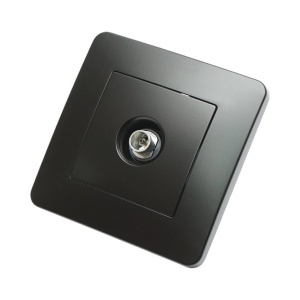 Priza TV neagra incastrata PC 80x80mm, DISRP77