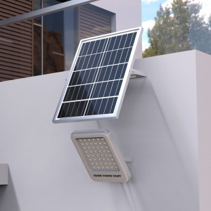 Proiector LED 150W cu panou solar monocristalin 25W, telecomanda si acumulator inclus, Cod: BK87439 Echivalență: DISDM77, Breckner Germany - Img 2
