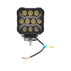 Proiector patrat LED cu DRL 9-36V, 19W alb-galben, carcasa aluminiu 108x108x33mm IP68 Breckner Germany, BRECKNER GERMANY, BK91010