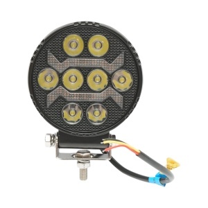 Proiector rotund LED cu DRL 9-80V, 17W alb-galben, carcasa aluminiu 108x108x38mm IP67 Breckner Germany, BRECKNER GERMANY, DISPV93