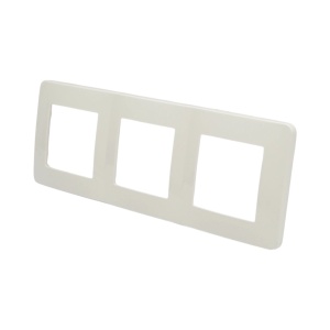 Rama tripla alba PC priza si intrerupator 225x83mm, DISRP55 - Img 3