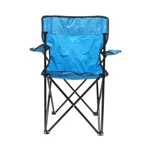 Scaun camping pliabil albastru cu suport pahar, husa transport, structura metalica 50x80x80cm, BK99241 - Img 4