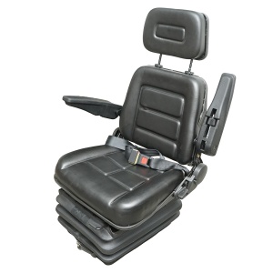 Scaun universal reglabil pe inaltime si greutate 50-130Kg, cotiere si spatar rabatabil 40-80° pentru tractor, utilaje agricole, industriale, stivuitor, Cod: DISLX80, - Img 1