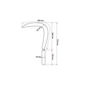 Secera profesionala, din otel calit, 45mm cu maner de lemn, Cod: DISFW75 - Img 4