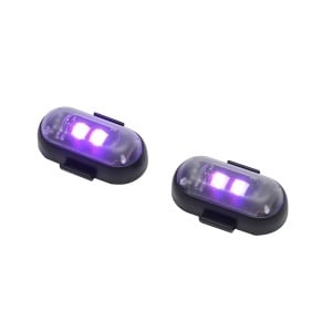 Set 2 lampi LED RGB stroboscopice cu telecomanda, 10 moduri, 8 culori, baterie litiu 110mAh reincarcabila USB-C IP65, BK79856 - Img 5