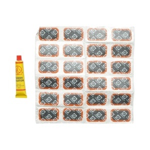 Set 24 petice dreptunghiulare vulcanizare anvelope si camere de aer 32x50mm + 1 tub adeziv 20ml, DISUZ87 - Img 2