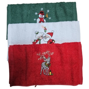 Set 3 Prosoape de Crăciun 30×50 cm – Modele Festive, Ambalaj Cadou - Img 2