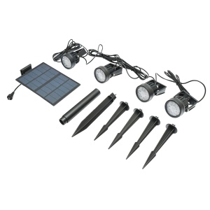 Set 4 lampi de gradina cu panou solar 2.5W/6V si baterie 3.7V/1.8 Ah, telecomanda IP65,Cod: BK69954, Brand: BRECKNER GERMANY - Img 3