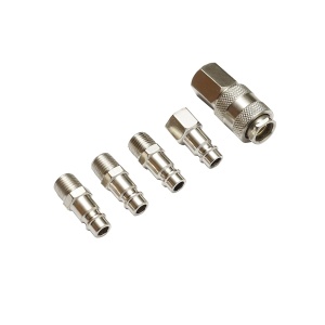 Set 5 cuple rapide 1/4 BSPT pentru furtunuri aer comprimat si scule pneumatice , Cod: DISPN97 , Brand: CROWNMAN - Img 3
