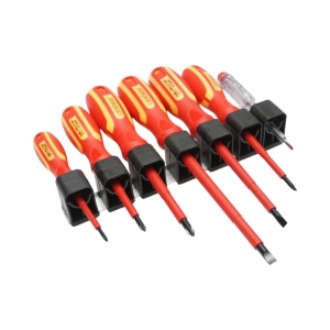 Set 7 surubelnite izolate 1000V pentru electricieni, drepte si in cruce cu varf magnetic Cr-V , Cod: DISPN42 , Brand: CROWNMAN - Img 3
