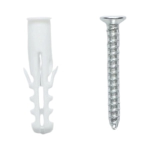 Set diblu universal din plastic alb 6x30mm cu surub 4x30mm 50 buc/set, DISVJ46