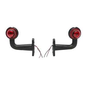 Set lampi laterale de gabarit cu LED 24V rosu-alb PVC dur, Cod: DISTD0668003PA24LR, Brand: BRECKNER GERMANY - Img 1