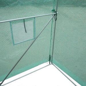 Solar de gradina 300x200x200cm, folie verde PE cu plasa 140g/mp UV, 1 usa, 6 ferestre, teava otel galvanizat 19mm THOR, THOR, 40TH443 - Img 8