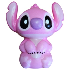 Squishy Stitch Roz – 10 cm, Jucărie Antistres Drăgălașă