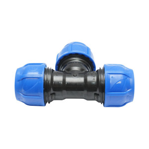 Teu egal compresiune, D40x40x40mm, PN16, pentru sisteme de irigatii Cod: DISLV91, Poelsan - Img 4