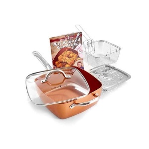 Tigaie multifuncțională – 5 piese, non-aderentă, pătrată, fripteuză Migas, 29 cm - Img 7