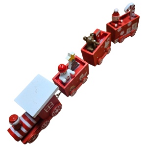 Trenulet de Crăciun din Lemn – 19 cm - Img 2