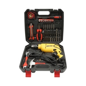 Trusa bormasina cu percutie 600W, 220V, mandrina 13mm, turatie 3300rpm cu scule si unelte 38 piese Breckner Germany, BRECKNER GERMANY, BK76880