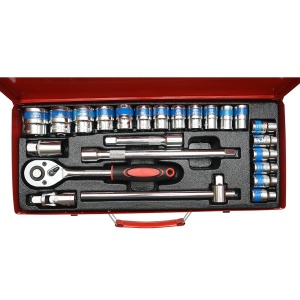 Trusa chei tubulare 8-32mm, 1/2 antrenor cu clichet 24 piese, Cod: DISLZ49, Brand: BRECKNER GERMANY - Img 3