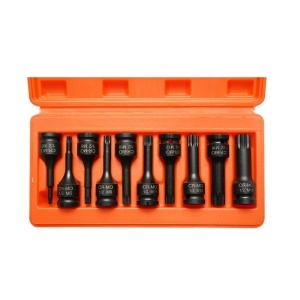 Trusa chei tubulare biti spline XZN M5-M18, patrat 1/2 inch Cr-Mo 10 piese Breckner Germany, BK90066 - Img 3