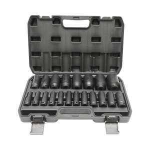 Trusa chei tubulare de impact lungi 10-38mm, 78mm, patrat 1/2 inch Cr-Mo 20 piese Breckner Germany, BRECKNER GERMANY, BK76373