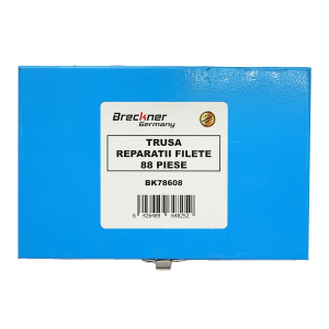 Trusa pentru reparat filete M6, M8, M10 88 piese, Cod: BK78608, Brand: BRECKNER GERMANY - Img 2