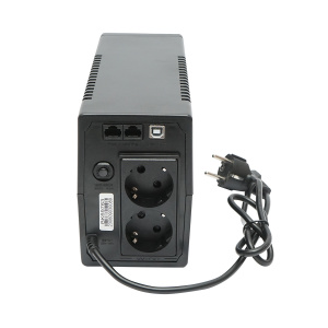 UPS 600VA/360W cu baterie 7Ah si 2 prize shuko, LCD, USB, AVR, Cod: BK69763, Brand: BRECKNER GERMANY - Img 4