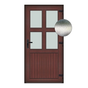 Usa Aruba, PVC & termopan, 70x180cm, mahon, dreapta, Klass, 7cm, 6 camere, sticla mata nisip alb