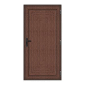 Usa Full Panel, PVC & termopan, 70x200cm, maro, nuc, dreapta, Klass, 6cm, 4 camere, panel maro, nuc