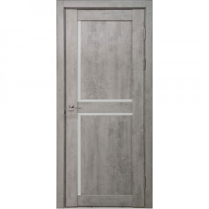 Usa interior, C101G, lemn & mdf, 60x200cm, gri mat, beton deschis, reversibila, Doors