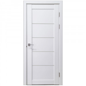 Usa interior, R02G, lemn & mdf, 60x200cm, alb mat, reversibila, Doors