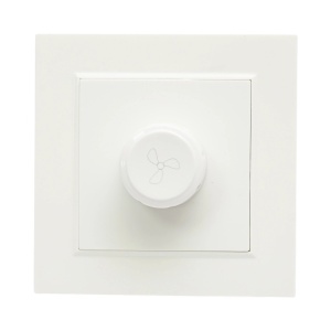 Variator de tensiune ventilator alb incastrat 500W, 220V, ABS 80x80mm, DISRP32 - Img 2