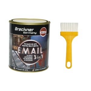 Vopsea email anticoroziva 3 in 1 maro roscat pentru metal 750g, direct pe rugina, pe baza de apa Breckner Germany, BK00297