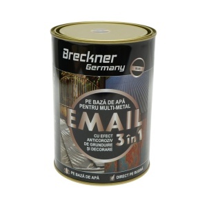 Vopsea email anticoroziva 3 in 1 pentru metal, direct pe rugina, pe baza de apa, negru 2000g Breckner Germany, BK00215 - Img 2