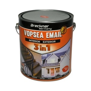 Vopsea email anticoroziva 3 in 1 portocaliu 2004 pe baza de solvent 3.5L, direct pe rugina, interior si exterior Breckner Germany,BK89049