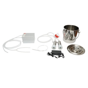 Aparat de muls portabil 60W cu 1 post pentru vaci, bidon inox 7L, Cod: DISPL01, Marca: BRECKNER GERMANY - Img 2