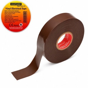 Banda izolatoare maro vinil 19mm x 20m Premium Super Power 33+ HighPower, AAB856