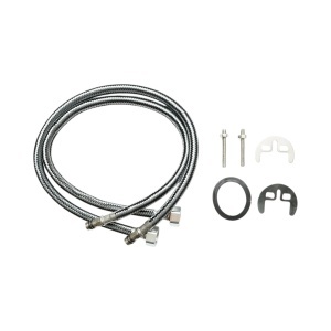 Baterie chiuveta bucatarie cu pipa rotativa, monocomanda, crom lucios, aliaj zinc, furtunuri incluse, DISVM42 - Img 11