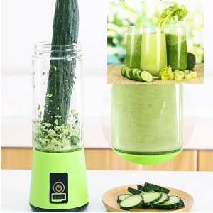 Blender Portabil – Pentru Fructe și Legume, cu Acumulator Propriu și Încărcare USB - Verde - Img 5